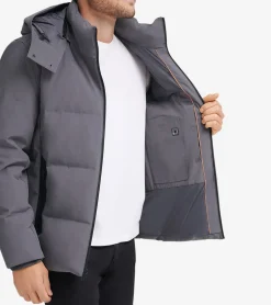 Cole Haan Puffer Jackets|Outerwear*Men's Short Tech Puffer Coat Charcoal