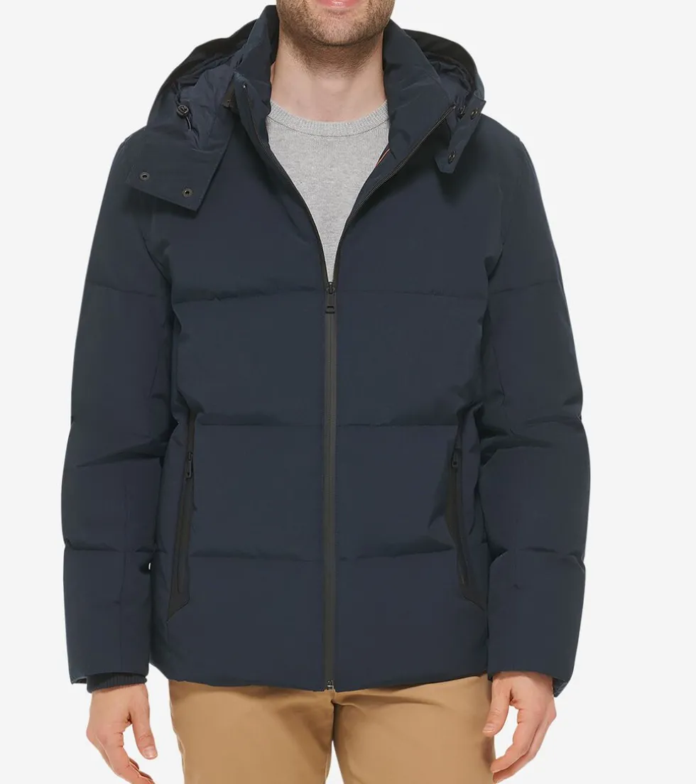 Cole Haan Puffer Jackets|Outerwear*Men's Short Tech Puffer Coat Navy