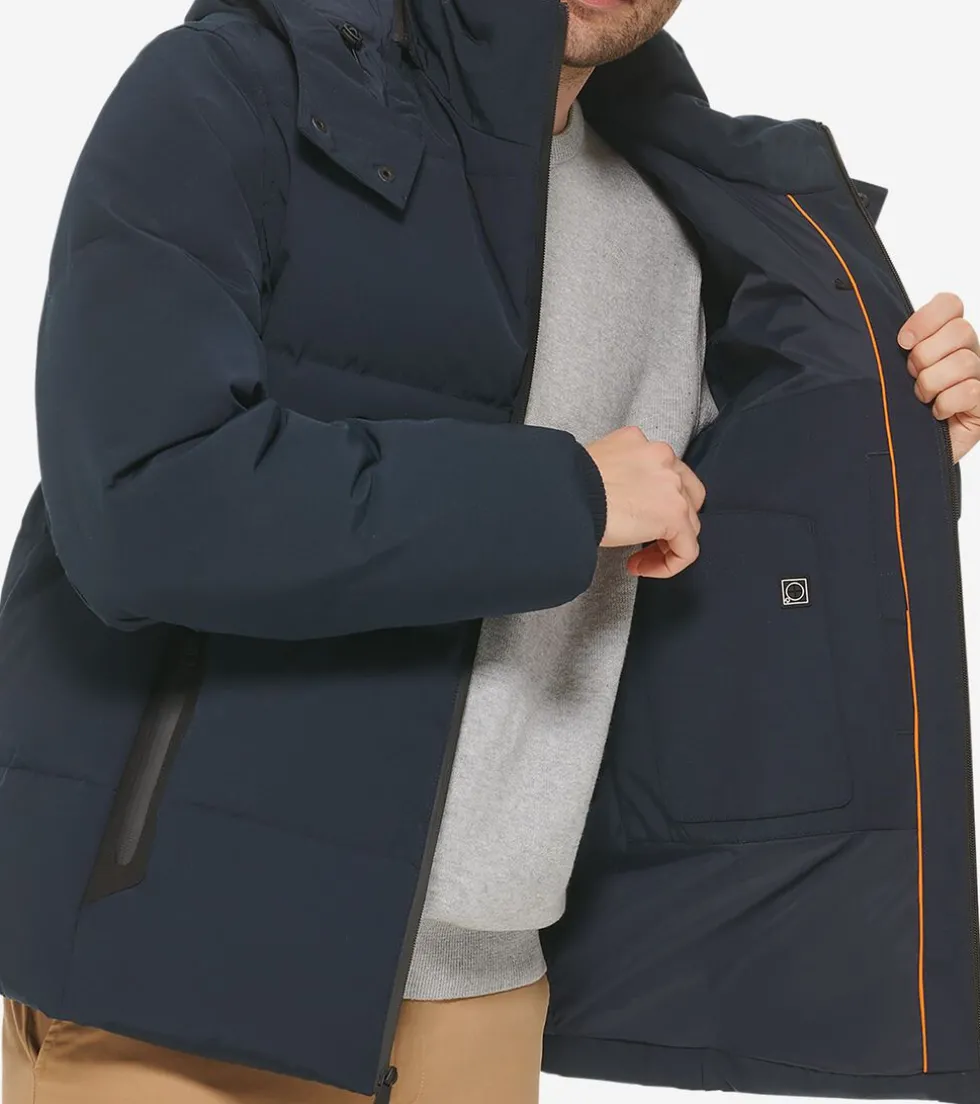 Cole Haan Puffer Jackets|Outerwear*Men's Short Tech Puffer Coat Navy