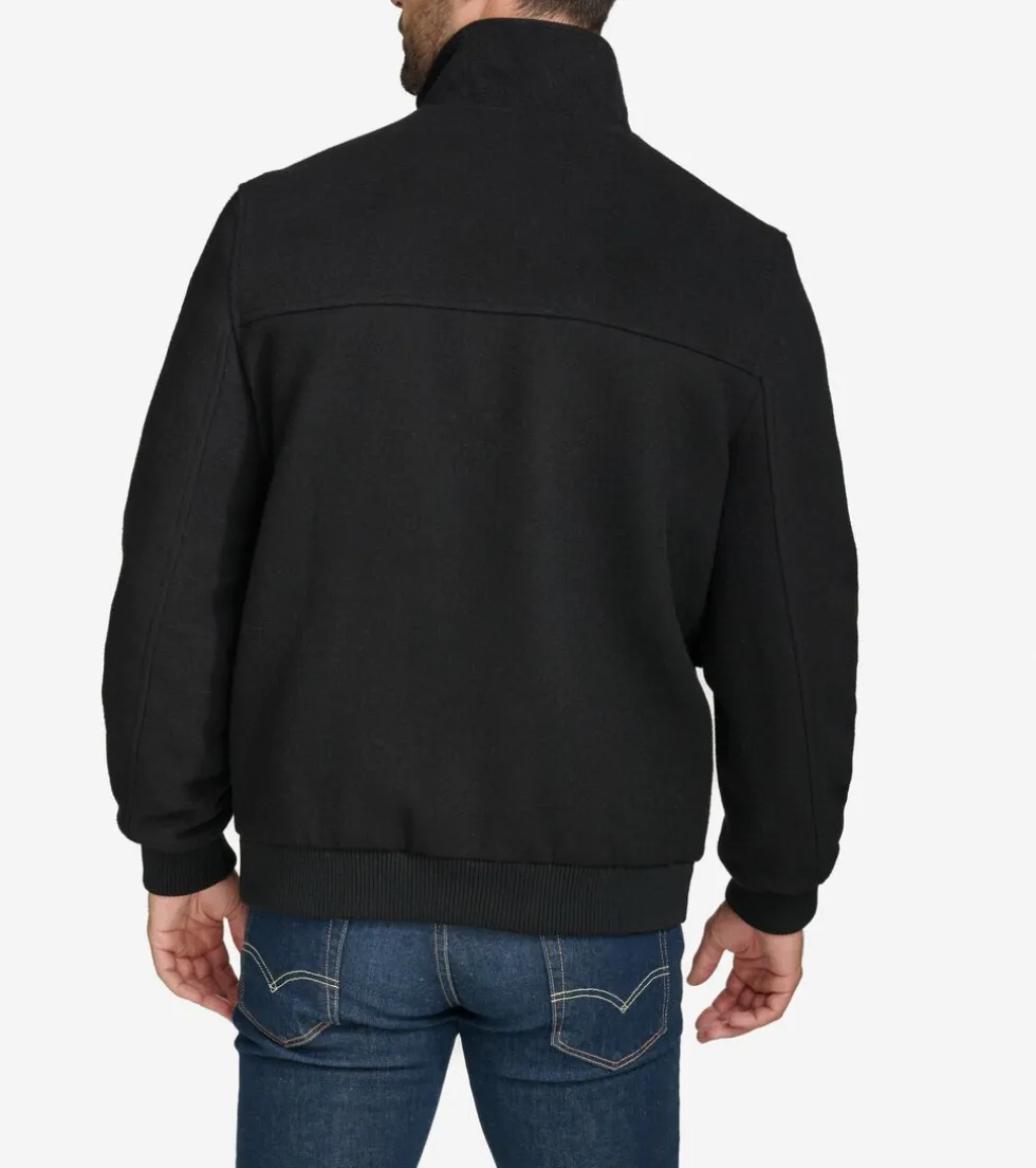 Cole Haan Outerwear|Bomber Jackets*Men's Stand Collar Bomber Jacket Black