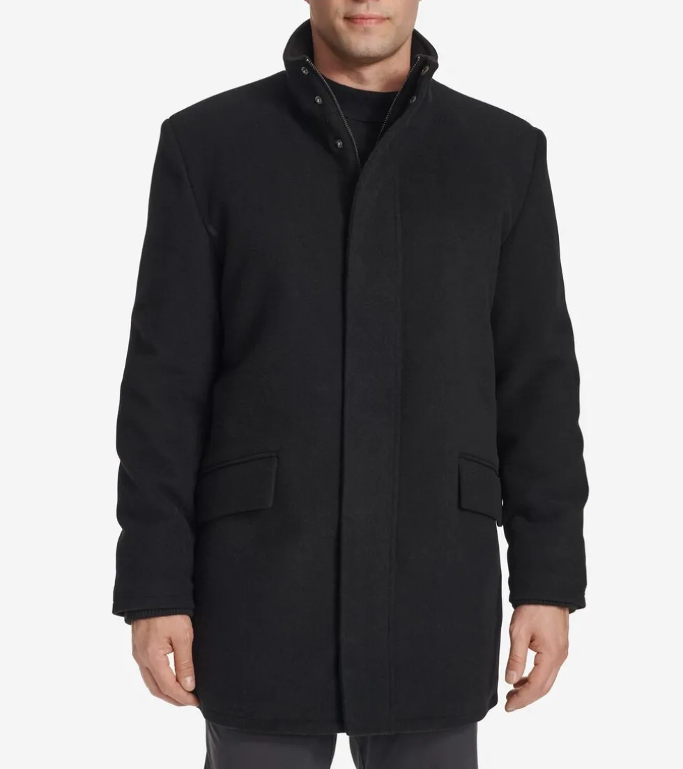 Cole Haan Wool Coats|Car Coats & Blazers*Men's Stand Collar Car Coat Black
