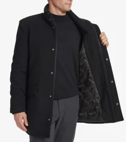 Cole Haan Wool Coats|Car Coats & Blazers*Men's Stand Collar Car Coat Black