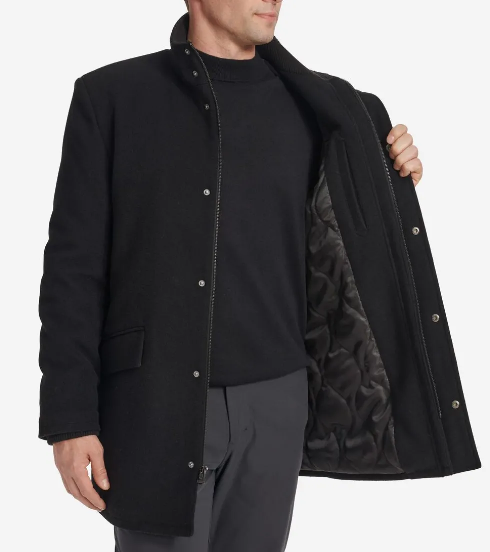 Cole Haan Wool Coats|Car Coats & Blazers*Men's Stand Collar Car Coat Black