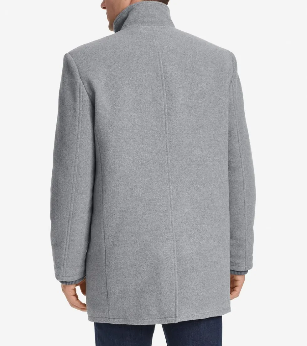 Cole Haan Wool Coats|Car Coats & Blazers*Men's Stand Collar Car Coat LightGrey