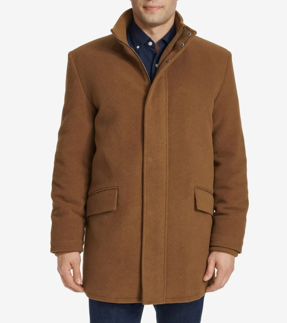 Cole Haan Wool Coats|Car Coats & Blazers*Men's Stand Collar Car Coat Camel