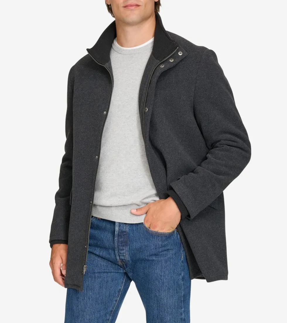 Cole Haan Wool Coats|Car Coats & Blazers*Men's Stand Collar Car Coat Charcoal