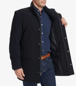 Cole Haan Wool Coats|Car Coats & Blazers*Men's Stand Collar Car Coat Navy