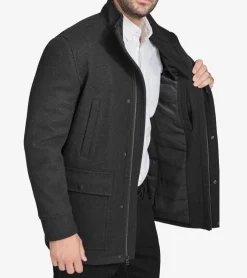 Cole Haan Wool Coats|Car Coats & Blazers*Men's Stretch Wool Coat Black
