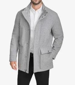 Cole Haan Wool Coats|Car Coats & Blazers*Men's Stretch Wool Coat Grey