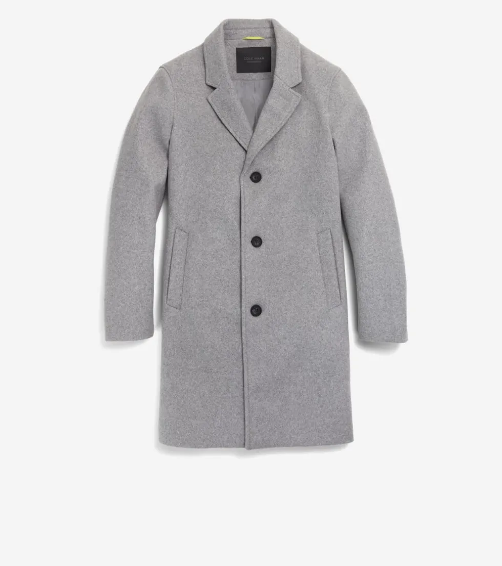 Cole Haan Wool Coats|Car Coats & Blazers*Men's Stretch Wool Top Coat LightGrey