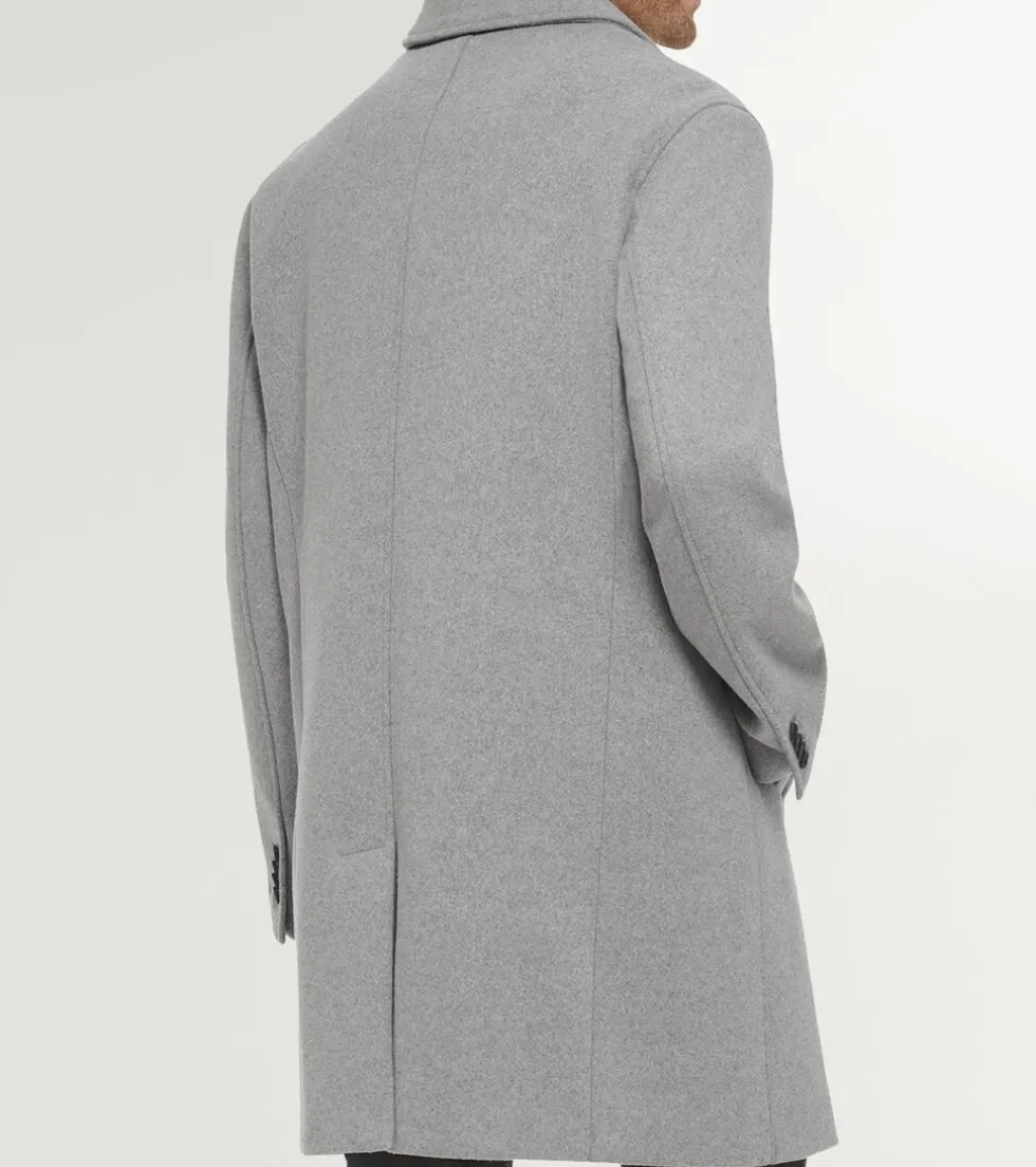 Cole Haan Wool Coats|Car Coats & Blazers*Men's Stretch Wool Top Coat LightGrey