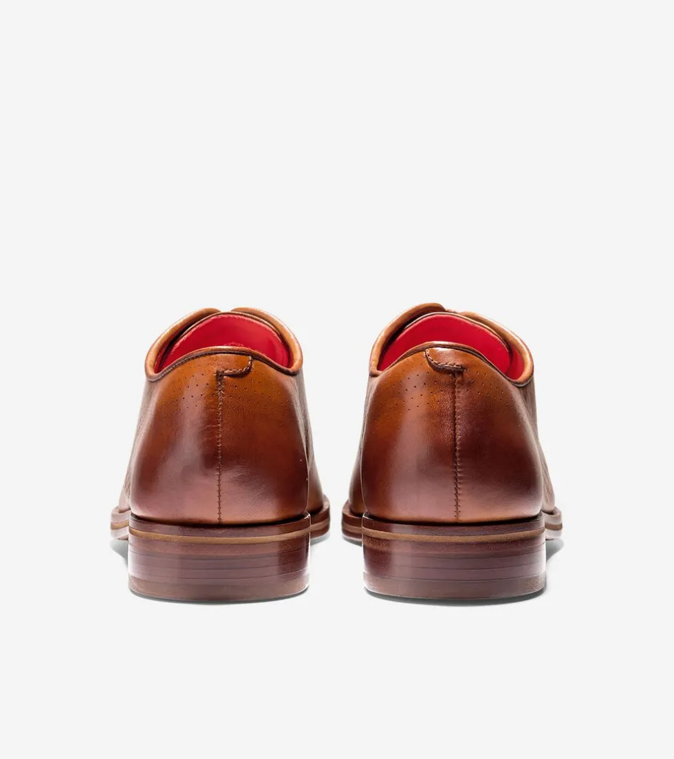 Cole Haan Extended Sizes & Widths|Dress Shoes*Men's Washington Grand Laser Wingtip Oxfords BritishTanLeather