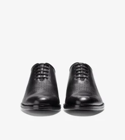 Cole Haan Extended Sizes & Widths|Dress Shoes*Men's Washington Grand Laser Wingtip Oxfords BlackLeather