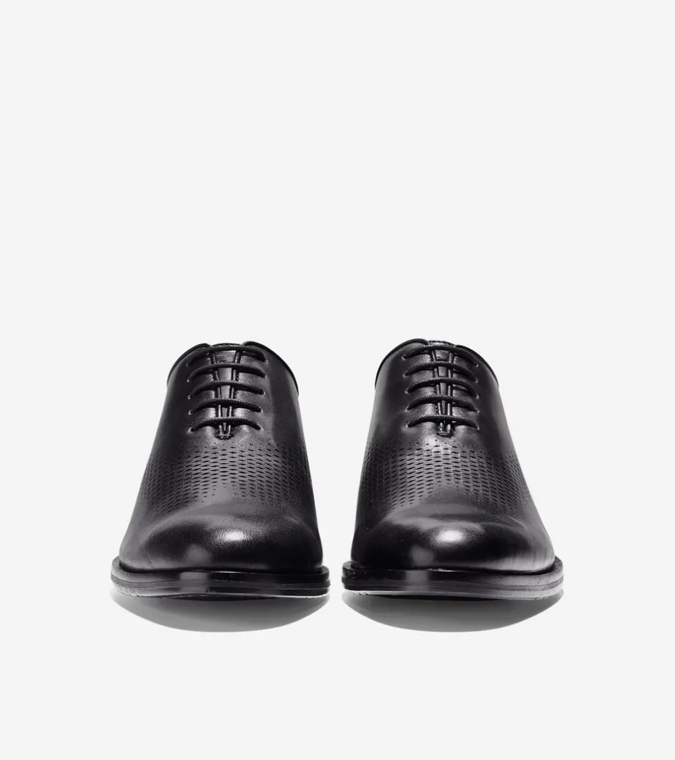Cole Haan Extended Sizes & Widths|Dress Shoes*Men's Washington Grand Laser Wingtip Oxfords BlackLeather
