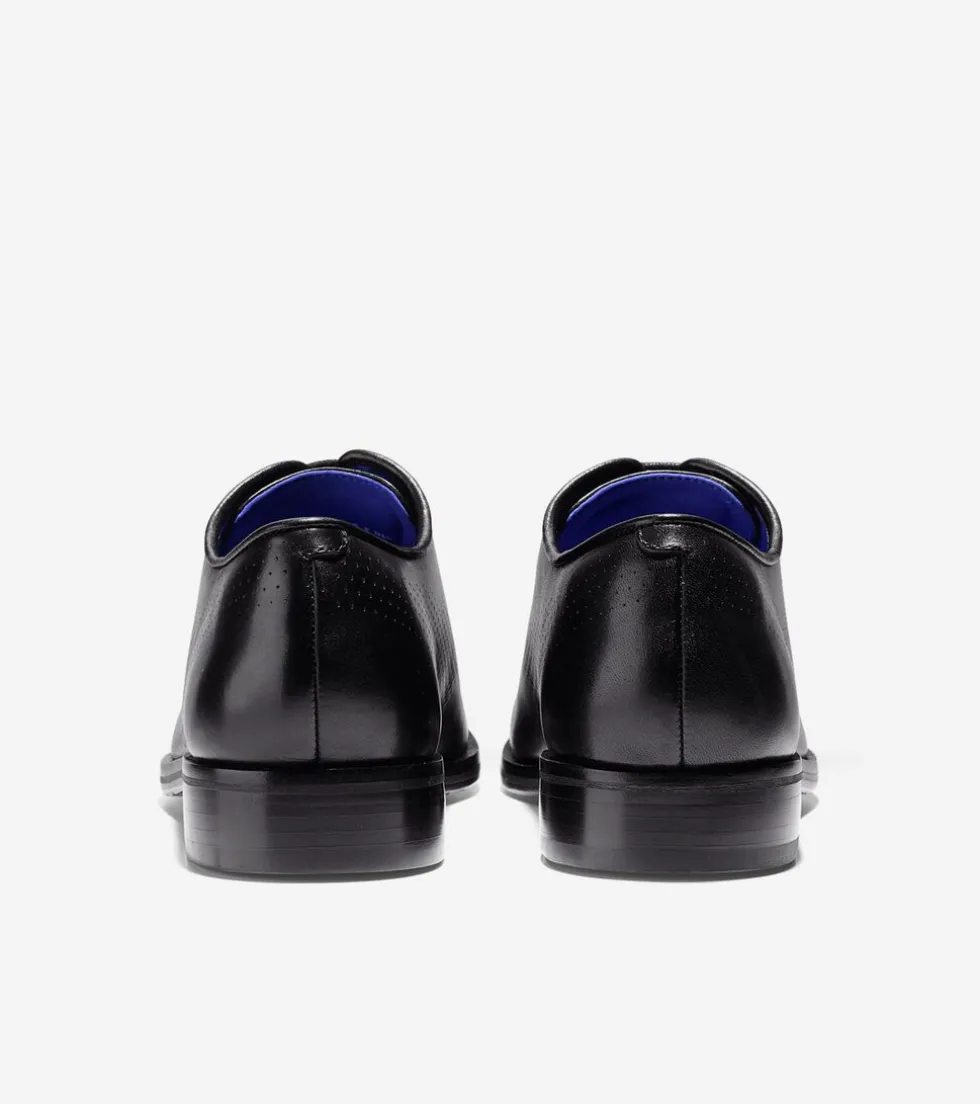 Cole Haan Extended Sizes & Widths|Dress Shoes*Men's Washington Grand Laser Wingtip Oxfords BlackLeather
