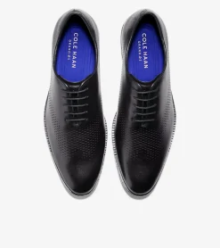 Cole Haan Extended Sizes & Widths|Dress Shoes*Men's Washington Grand Laser Wingtip Oxfords BlackLeather