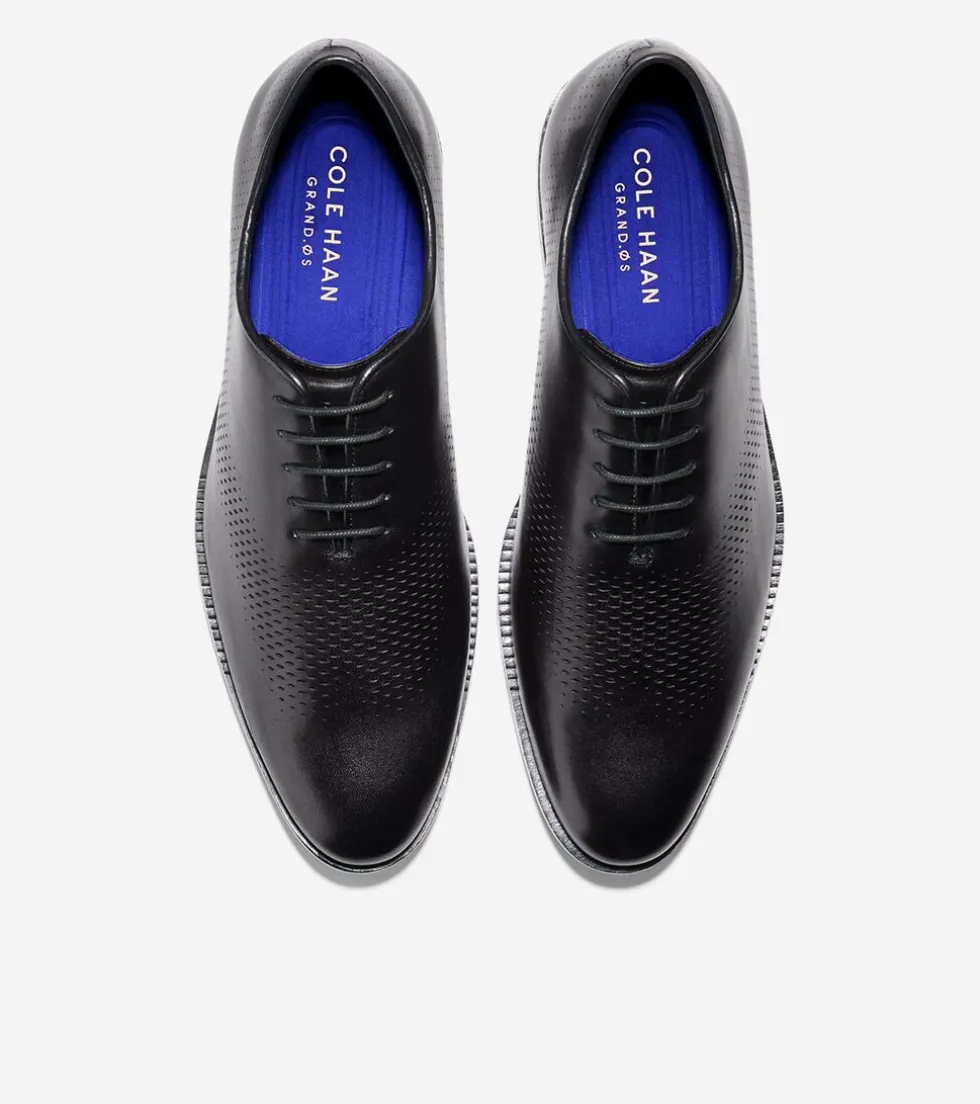 Cole Haan Extended Sizes & Widths|Dress Shoes*Men's Washington Grand Laser Wingtip Oxfords BlackLeather