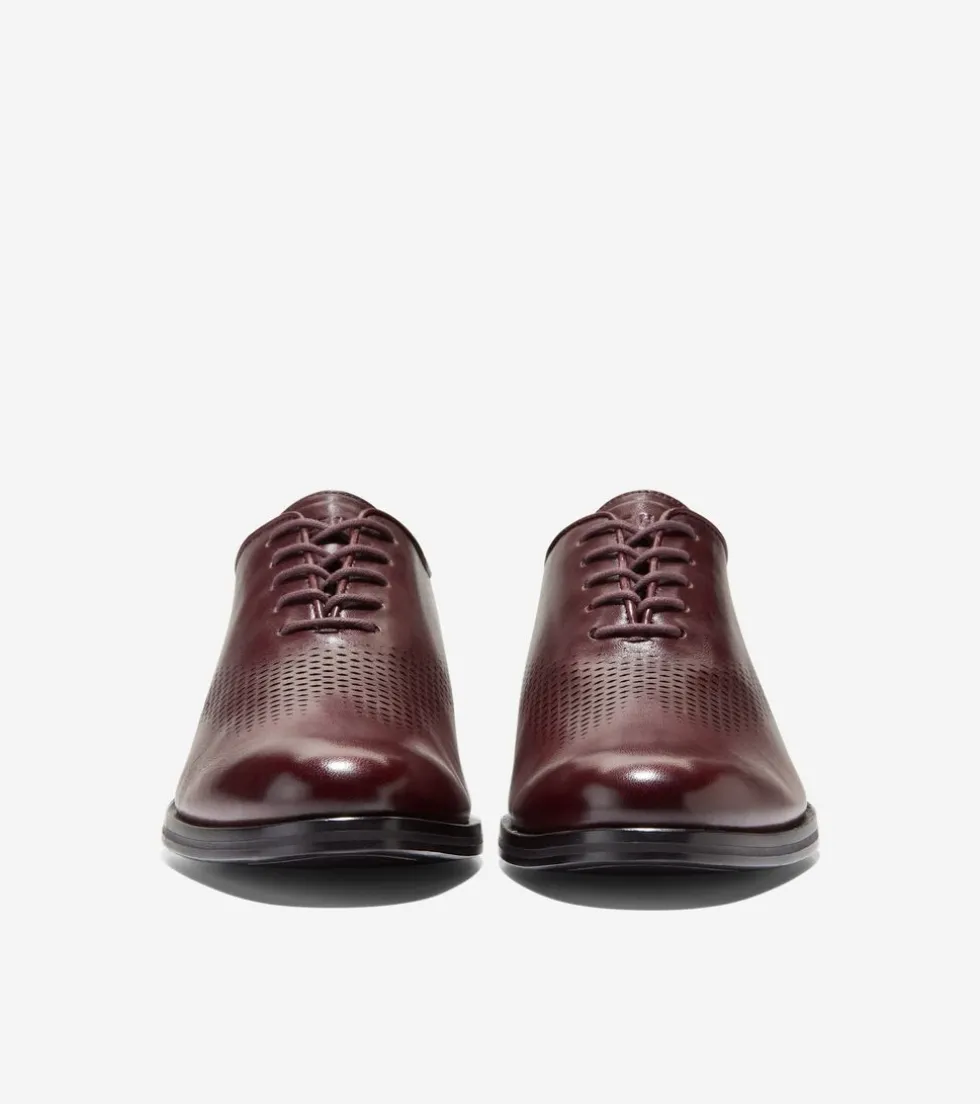 Cole Haan Dress Shoes|Oxfords*Men's Washington Grand Laser Wingtip Oxfords Bloodstone-Black