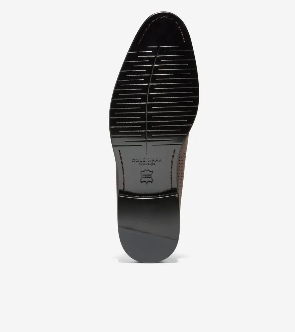 Cole Haan Dress Shoes|Oxfords*Men's Washington Grand Laser Wingtip Oxfords Bloodstone-Black