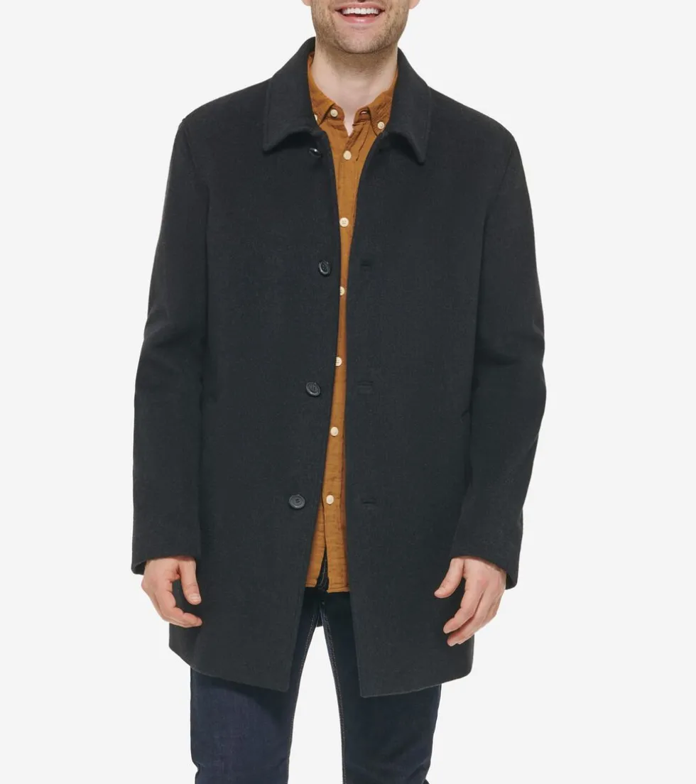 Cole Haan Wool Coats|Car Coats & Blazers*Men's Wool Cashmere Top Coat Charcoal