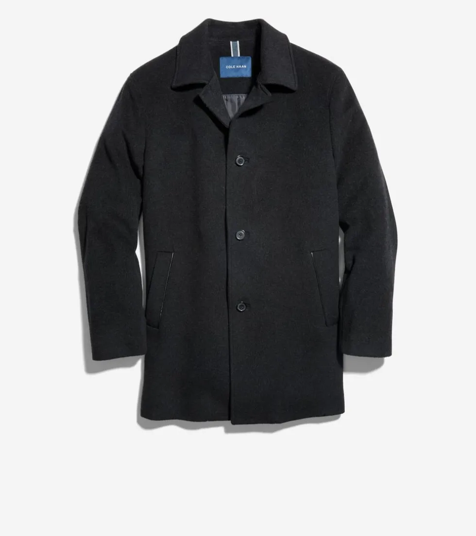 Cole Haan Wool Coats|Car Coats & Blazers*Men's Wool Cashmere Top Coat Charcoal