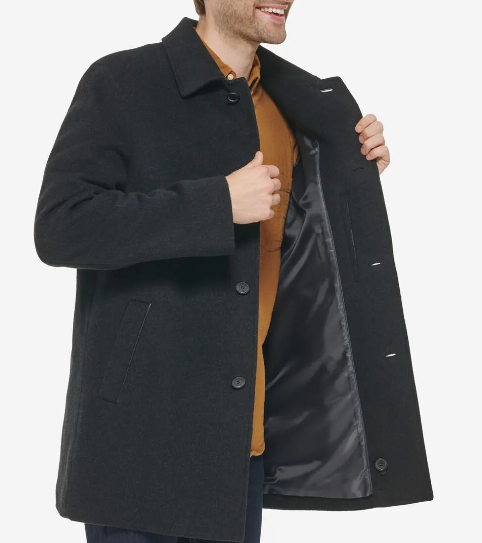 Cole Haan Wool Coats|Car Coats & Blazers*Men's Wool Cashmere Top Coat Charcoal