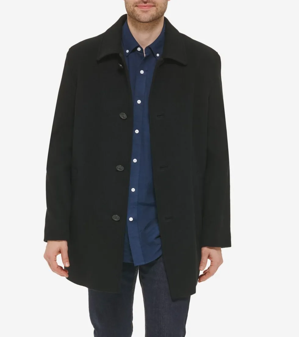 Cole Haan Wool Coats|Car Coats & Blazers*Men's Wool Cashmere Top Coat Black