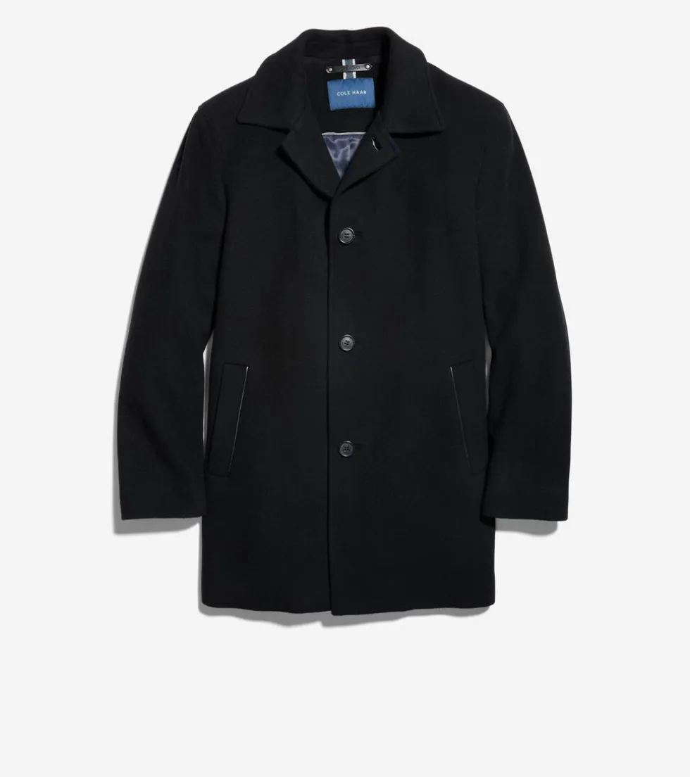 Cole Haan Wool Coats|Car Coats & Blazers*Men's Wool Cashmere Top Coat Black