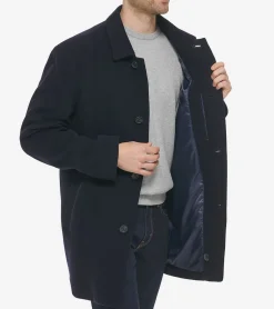 Cole Haan Wool Coats|Car Coats & Blazers*Men's Wool Cashmere Top Coat Navy