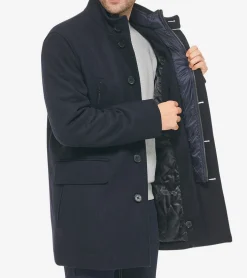 Cole Haan Wool Coats|Car Coats & Blazers*Men's Wool Coat Navy