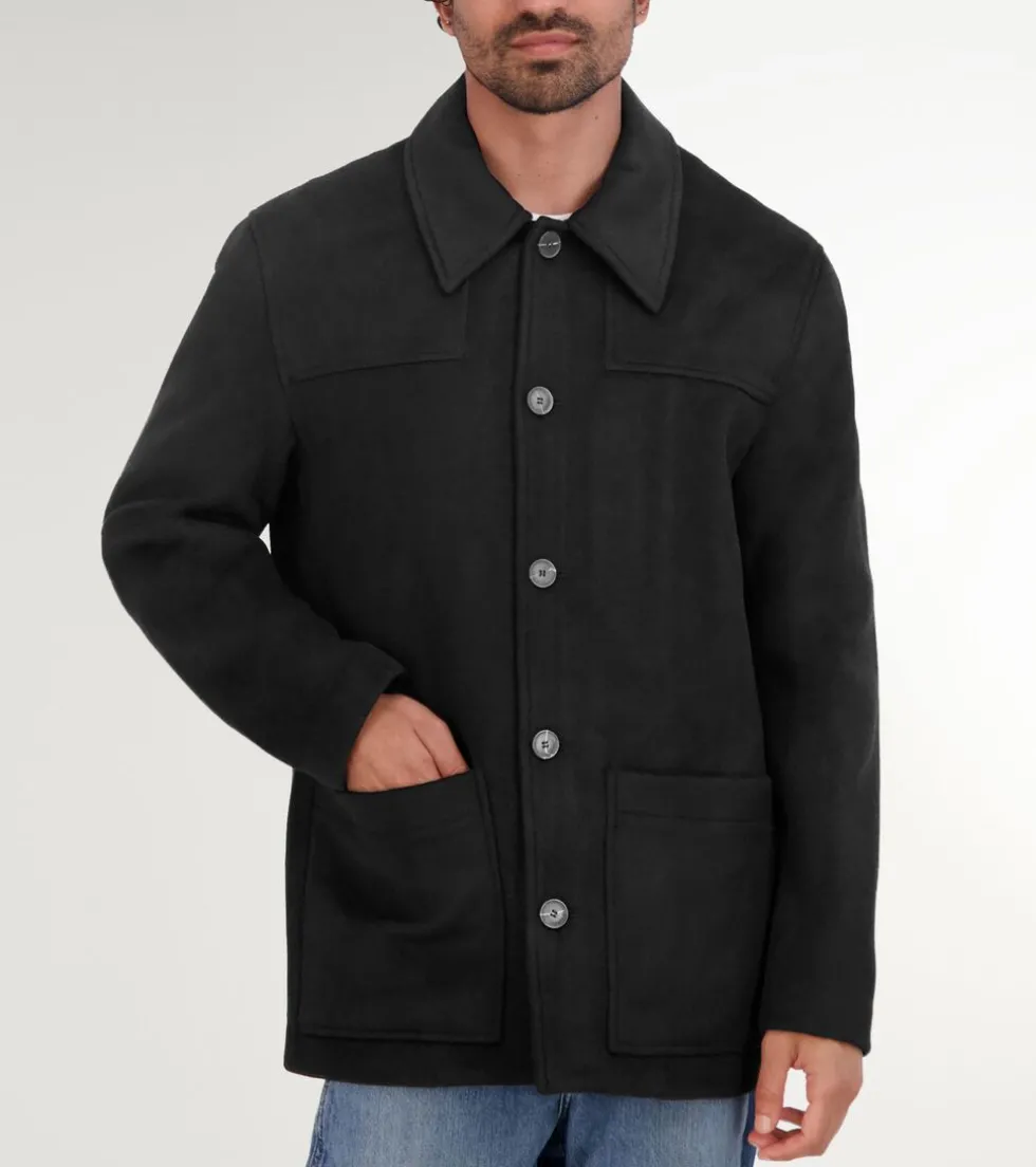 Cole Haan Wool Coats|Car Coats & Blazers*Men's Wool Patch Pocket Jacket Black