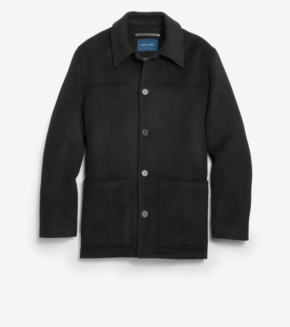 Cole Haan Wool Coats|Car Coats & Blazers*Men's Wool Patch Pocket Jacket Black