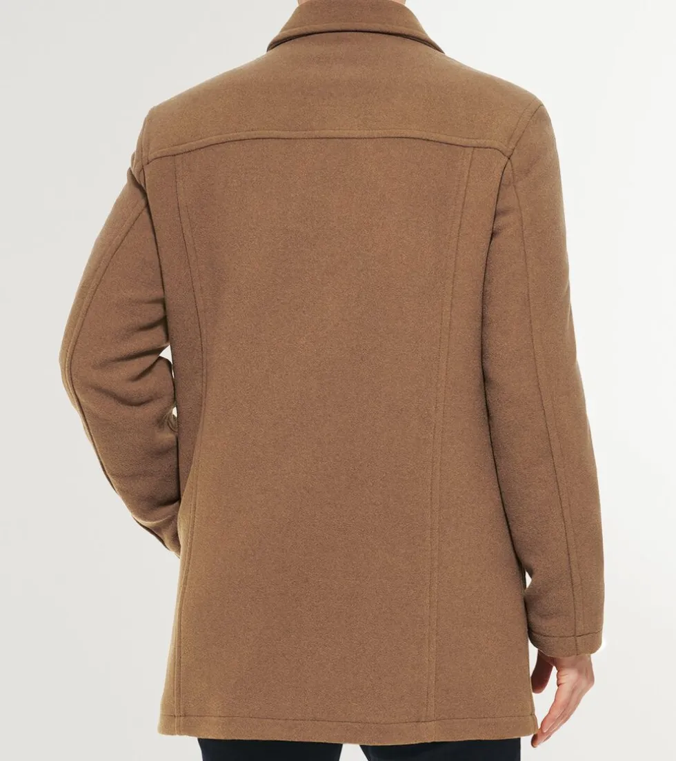 Cole Haan Outerwear|Wool Coats*Men's Wool-Blend Car Coat Camel