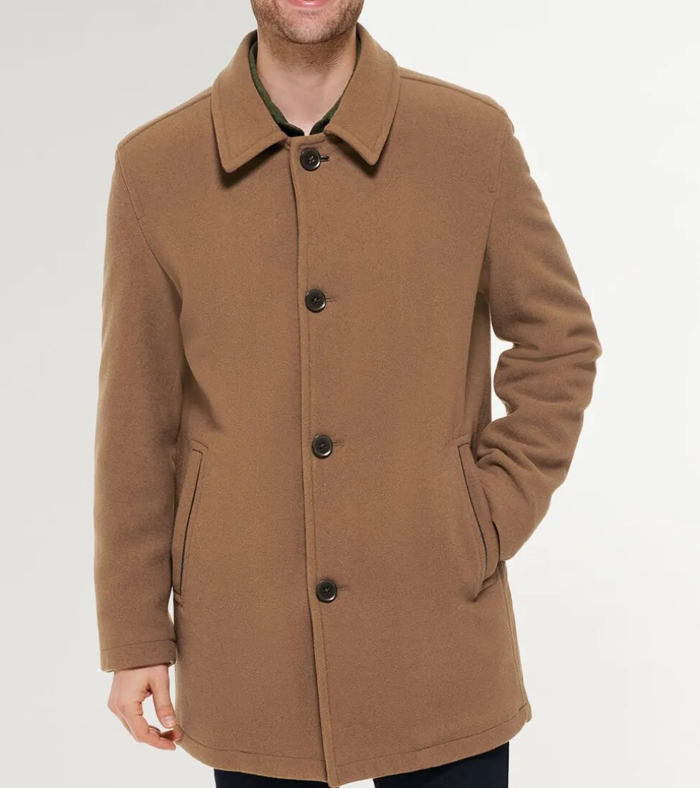 Cole Haan Outerwear|Wool Coats*Men's Wool-Blend Car Coat Camel
