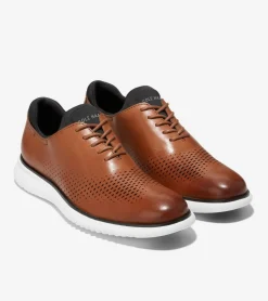 Cole Haan Extended Sizes & Widths|Dress Shoes*Men's 2.ZER&Oslash;GRAND Laser Wingtip Oxfords BritishTan-Ivory
