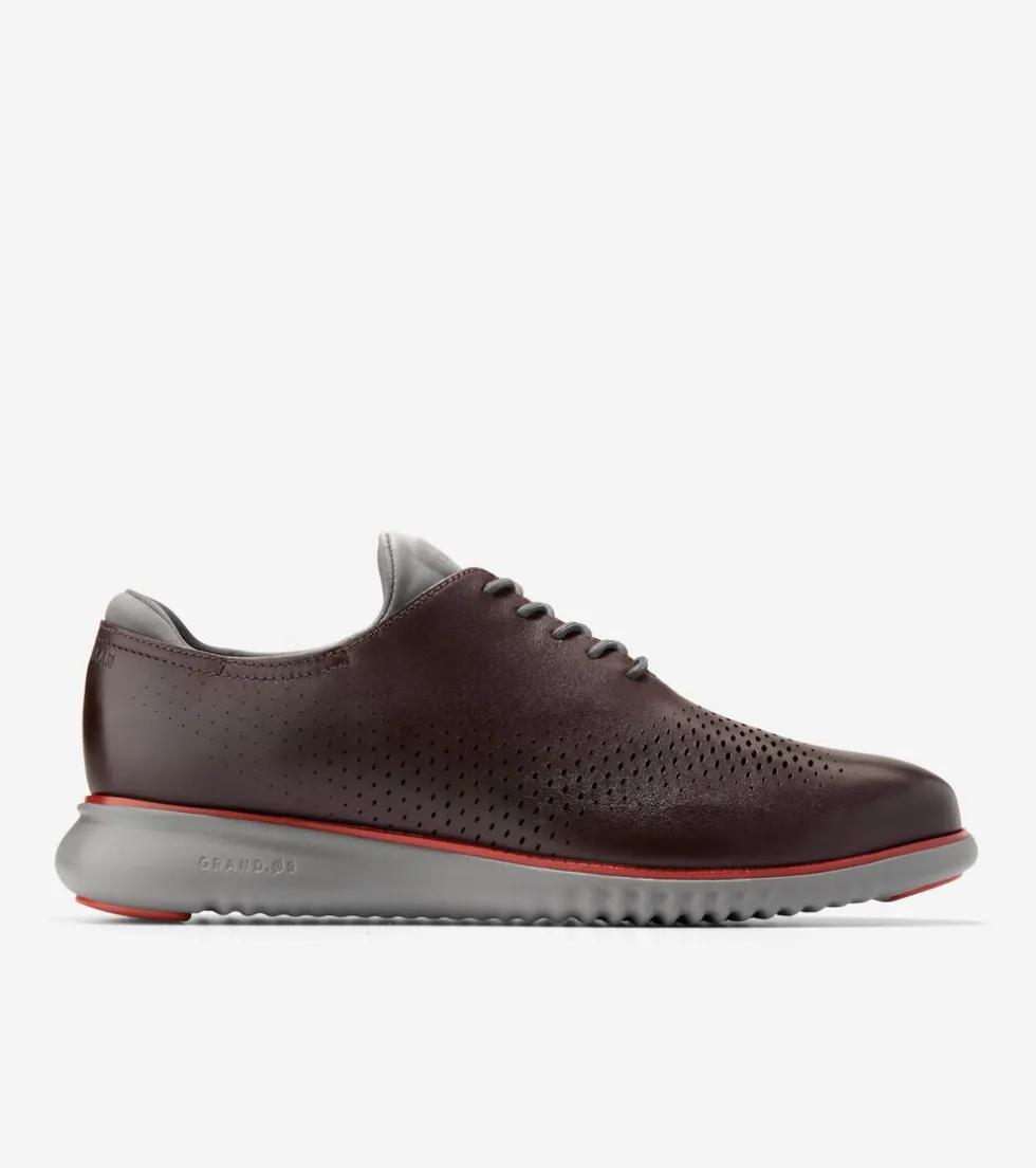 Cole Haan Extended Sizes & Widths|Dress Shoes*Men's 2.ZERØGRAND Laser Wingtip Oxfords DarkChocolate-DecemberSky