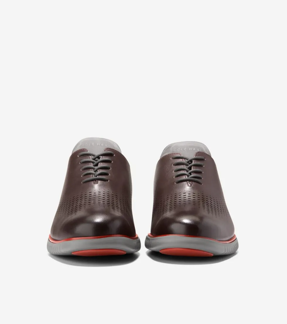 Cole Haan Extended Sizes & Widths|Dress Shoes*Men's 2.ZERØGRAND Laser Wingtip Oxfords DarkChocolate-DecemberSky