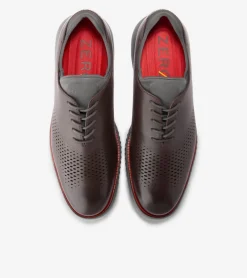 Cole Haan Extended Sizes & Widths|Dress Shoes*Men's 2.ZERØGRAND Laser Wingtip Oxfords DarkChocolate-DecemberSky