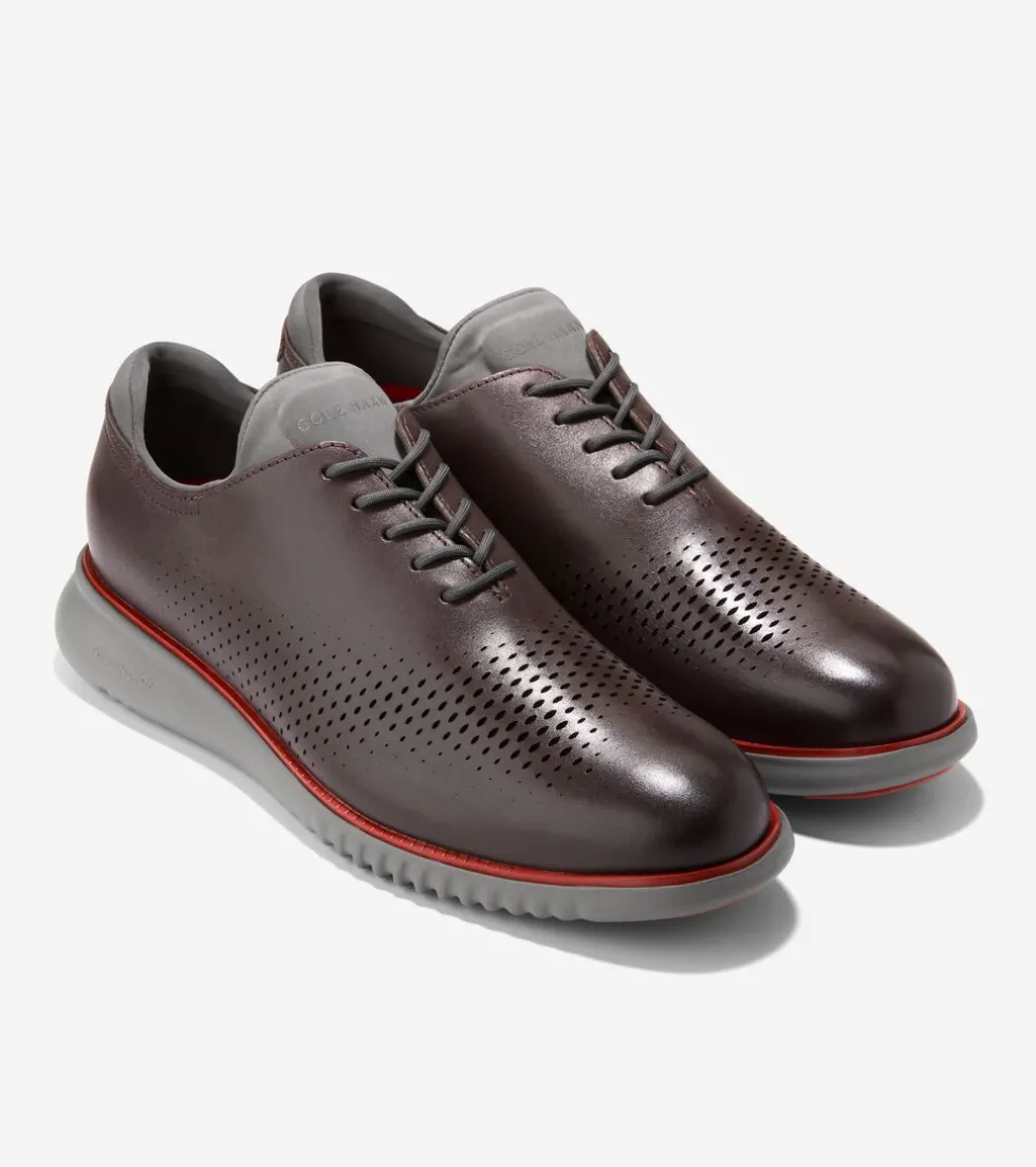 Cole Haan Extended Sizes & Widths|Dress Shoes*Men's 2.ZERØGRAND Laser Wingtip Oxfords DarkChocolate-DecemberSky