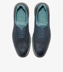 Cole Haan Dress Shoes|Oxfords*Men's 2.ZER&Oslash;GRAND Laser Wingtip Oxfords Blueberry-Lava-NorthAtlantic