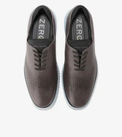 Cole Haan Extended Sizes & Widths|Dress Shoes*Men's 2.ZERØGRAND Laser Wingtip Oxfords Pavement-CelestialBlue-Black