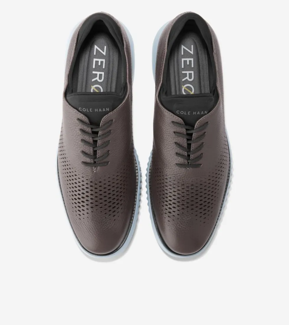 Cole Haan Extended Sizes & Widths|Dress Shoes*Men's 2.ZERØGRAND Laser Wingtip Oxfords Pavement-CelestialBlue-Black