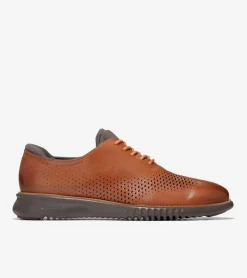 Cole Haan Extended Sizes & Widths|Dress Shoes*Men's 2.ZER&Oslash;GRAND Laser Wingtip Oxfords BritishTan-Java