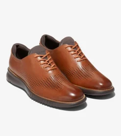 Cole Haan Extended Sizes & Widths|Dress Shoes*Men's 2.ZER&Oslash;GRAND Laser Wingtip Oxfords BritishTan-Java