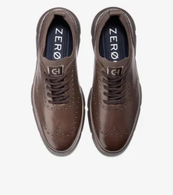 Cole Haan Dress Shoes|Oxfords*Men's 4.ZERØGRAND Oxfords Lava-Pavement-DarkChocolate