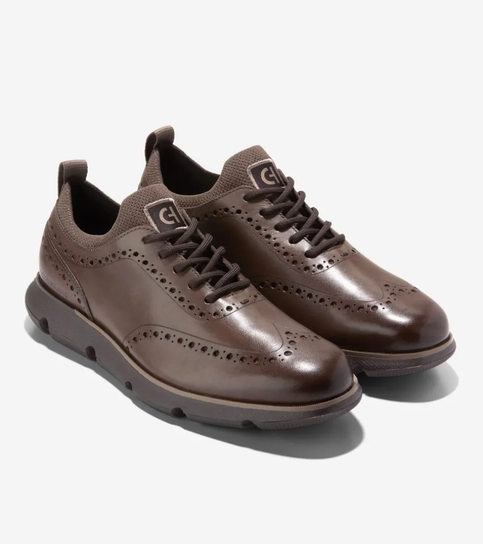 Cole Haan Dress Shoes|Oxfords*Men's 4.ZERØGRAND Oxfords Lava-Pavement-DarkChocolate