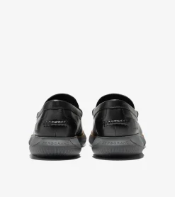 Cole Haan Extended Sizes & Widths|Loafers & Drivers*Men's 4.ZER&Oslash;GRAND Penny Loafers Black-GrayPinstripe