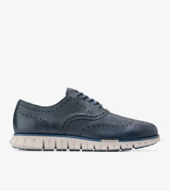 Cole Haan Oxfords*Men's ZER&Oslash;GRAND Remastered Wingtip Oxfords Blueberry-EnsignBlue-Dove