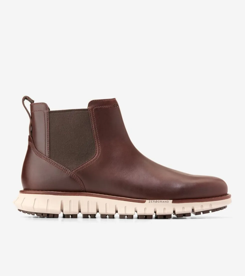 Cole Haan Extended Sizes & Widths|Boots*Men's ZERØGRAND Remastered Waterproof Chelsea Boots DarkCoffee-OxfordTan