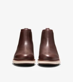 Cole Haan Extended Sizes & Widths|Boots*Men's ZER&Oslash;GRAND Remastered Waterproof Chelsea Boots DarkCoffee-OxfordTan